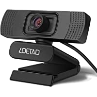 Los mejores  - LOETAD Cámara Web Webcam 1080P Full HD con Micrófono Estéreo para Video Chat y Grabación Compatible con Windows- Mac